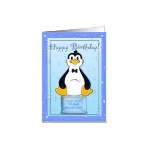  48th Birthday   Penguin on Ice Cool Birthday Facts Card 