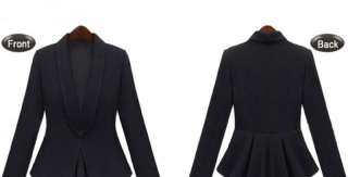   Lotus Skirt Hem Casual Tunic Blazer Short Jacket Coat 1126 1  