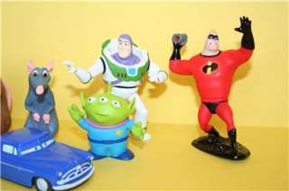 Disney lot set of 10 PIXAR pvc figures Monsters Inc, toy story, cars 