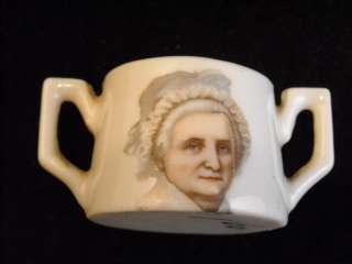George & Martha Washington Miniature Porcelain Tea Set  