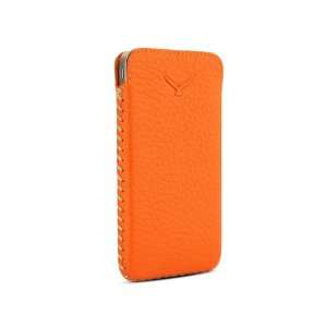  Simena Soft Leather Slim Iphone 4/4S Pouch Case   Orange 