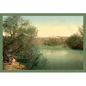  Vintage Art Place of Baptism on the River Jordan   Giclee Fine Art 