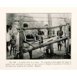  1930 Print Loom Africa Tribe Spindle Thread Treadles 