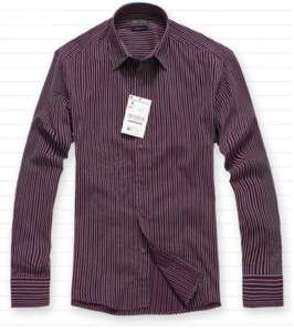 Zara Man Purple White Black Vertical Stripes Shirt NWT  