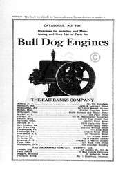 Fairbanks Morse Bull Dog Hit Miss Engine Manual 1081  