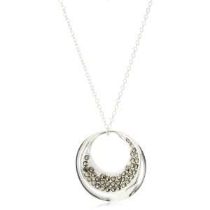  Argento Vivo Lunar Sterling Silver and Marcasite Dimpled 
