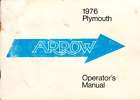 1976 76 Plymouth Arrow Owners Manual