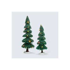 Department 56 Twisty Glitter Lighted Pines 