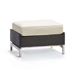  Outdoor Ottoman with Cushion in Black Finish   Wyndham Off 