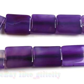 1String Purple Rectangle Agate Gemstones Beads 111209  