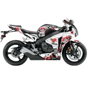 Face Lift Unlimited Sport Bike Graphic Kit   White/Red 60001