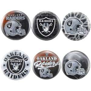  Oakland Raiders 6 Pack Team Buttons