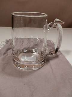 STEUBEN ART GLASS CRYSTAL BEER MUG(S) PRISTINE WITH CLOTH BAG  