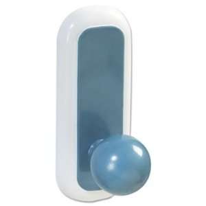  Designer Ball Hooks, Plastic, Blue, 2 Hooks with 4 