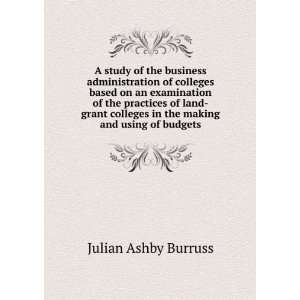   in the making and using of budgets Julian Ashby Burruss Books