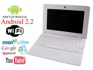   Netbook Laptop Notebook Android 2.2 OS HD Wifi MSN Skype You tube