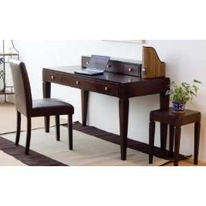  3 drawer Wooden Writing Desk and Leather Seat Chair in 
