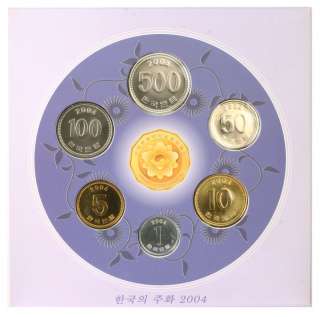 Coins of Korea 2004 MINT SET UNC 2420 1  