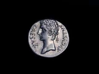 Roman denarius coin AUGUSTUS Caesaraugusta Julian Star  