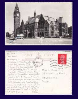 LANCASHIRE ROCHDALE TOWN HALL REAL PHOTO POSTED 1964  