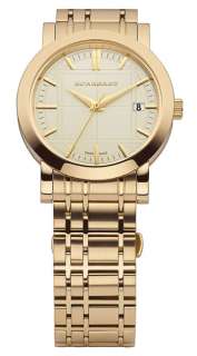 AUTH.BURBERRY BU1393 HERITAGE COLLECTION GOLD MENS WATCH RTL$695 