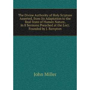   The . Founded By The Late Rev. John Bampton . John Miller Books