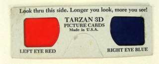 TARZAN 1953 Topps Gum Wrapper, 3D Viewer and Card #143  