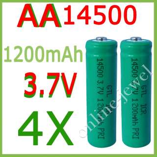 pcs GTL 14500 1200mAh 3.7V rechargeable battery  