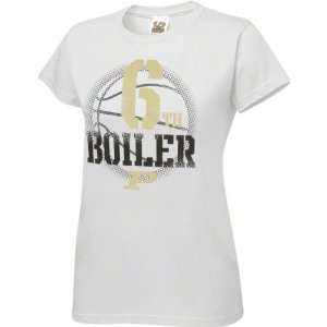   Boilermakers Womens White 6th Boiler T Shirt