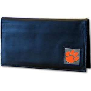  Genuine Leather Checkbook Cover Clemson Tigers Sports 