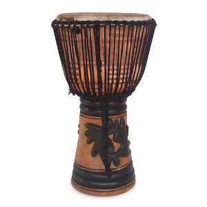  Wood djembe drum, Dance of Kings