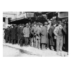  New York City, the Bowery, Men Waiting for Bread in Bread 