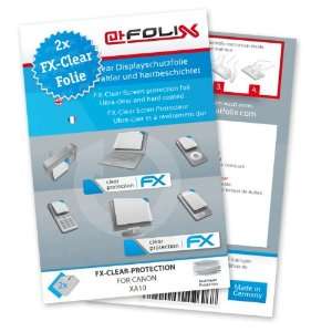  2 x atFoliX FX Clear Invisible screen protector for Canon XA10 