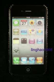 Swarovski Bling Diamond Crystal Case for Apple iPhone4/4S Purple good 