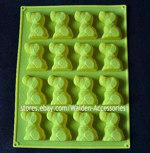 Silicone 16C DOG Cake Chocolate Soap Jelly Ice Cookie Mold Mould Pan 