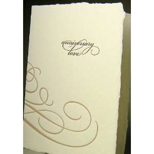  anniversary love flourish letterpress card of handmade 