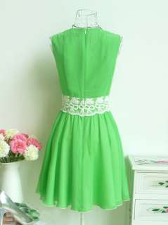 Green sleeveless V neckline peplum Cocktail Party Club Mini Dress With 