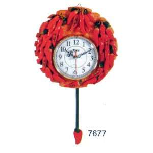    Round Chili Pepper Pendulum Wall Clock DK 7677