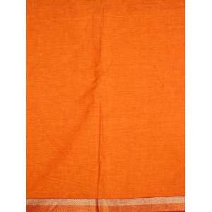   Bangalore with Golden Weave on Border   Pure Cott (Sold by the yard