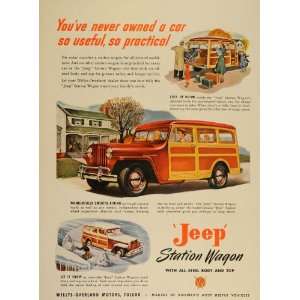  1947 Ad Jeep Station Wagon Willys Overland Toledo Ohio 