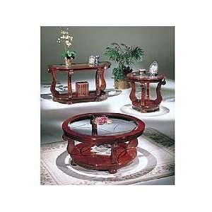  Acme Furniture Cherry Finish Coffee End Table 3 piece 