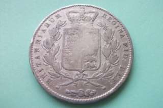 1845 QUEEN VICTORIA YOUNG HEAD SILVER CROWN COIN  