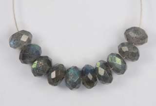 faceted quality natural labradorite 4 5mmx8mm rondell beads cb 180