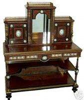Walnut & Bronze Mounted Writing Desk w46 Sevres Plaques  