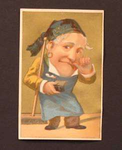 1800s Trade Card   Gypsy Man Picks His Nose  