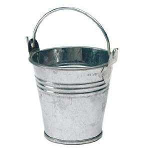   Silver Metal Pails Pack of 12 Style 8410