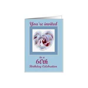  SIxty Years Old Birthday Party Celebration with Heart Card 