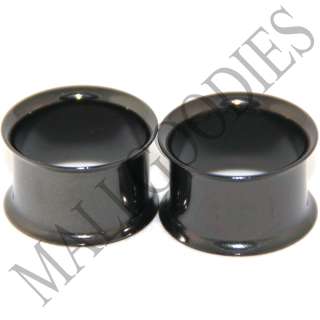 0229 Black Double Flare Tunnels 11/16 Inch Plugs 18mm  