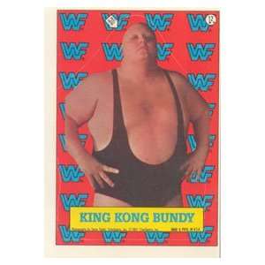  1987 WWF Topps Wrestling Stars Sticker Card #12  King 