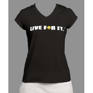  LIVE FOR IT Tennis Womens Performance Cap Sleeve Tee in 